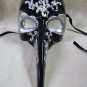 Black Silver Long Nose Mask Venetian Masquerade Plague Doctor Casanova Opera NEW