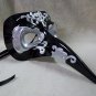 Black Silver Long Nose Mask Venetian Masquerade Plague Doctor Casanova Opera NEW