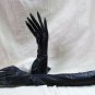 Black Long Fingered Gloves Witch Sorceress Wicked Clown Goth Twisted Slender Man
