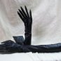 Black Long Fingered Gloves Witch Sorceress Wicked Clown Goth Twisted Slender Man