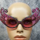 Purple Green Glitter Dame Costume Glasses Retro Cat Eye Edna Face Furniture 60's