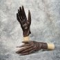 Brown Long Fingered Scarecrow Gloves Creepy Farm Slasher Wicked Hag Hobo Slender