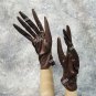 Brown Long Fingered Scarecrow Gloves Creepy Farm Slasher Wicked Hag Hobo Slender