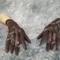 Brown Long Fingered Scarecrow Gloves Creepy Farm Slasher Wicked Hag Hobo Slender