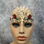 Witch Doctor Headband Bird Skull Roses Headpiece VooDoo Priestess Tribal Unisex