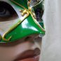 Green Silver Gold Renaissance Eye Mask Masquerade Venetian Harlequin Music Note