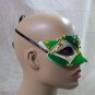 Green Silver Gold Renaissance Eye Mask Masquerade Venetian Harlequin Music Note