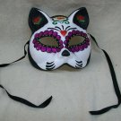 Glittery Sugar Skull Cat Eye Mask Mexican Day Dead Masquerade Dia De Los Muertos Glittery Sugar Skull Cat Eye Mask Mexican Day Dead Masquerade Dia De Los Muertos
