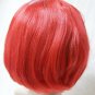 Short Red Va Va Vamp Wig Bobbed Widows Peak Bangs Goth EMO Gal Vampiress Witch
