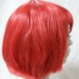 Short Red Va Va Vamp Wig Bobbed Widows Peak Bangs Goth EMO Gal Vampiress Witch