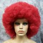 Dark Red Jumbo Afro Wig Super Frizzy Creepy Clown Evil Psycho Circus Hobo Unisex