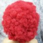 Dark Red Jumbo Afro Wig Super Frizzy Creepy Clown Evil Psycho Circus Hobo Unisex