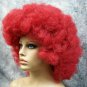Dark Red Jumbo Afro Wig Super Frizzy Creepy Clown Evil Psycho Circus Hobo Unisex