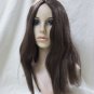 Brown Parted Star Style Wig Hippie 60s Unisex Mary 70s Rocker Wench Witch Wizard
