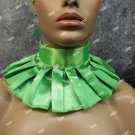 Green Clown Neck Ruffle Collar Renaissance Queen King Victorian Elizabethan Page