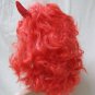 Sexy Red Horned She Devil Wig Demonia Hot Stuff Lil Red Retro Style w Bangs Rave