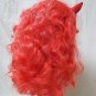 Sexy Red Horned She Devil Wig Demonia Hot Stuff Lil Red Retro Style w Bangs Rave
