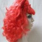Sexy Red Horned She Devil Wig Demonia Hot Stuff Lil Red Retro Style w Bangs Rave