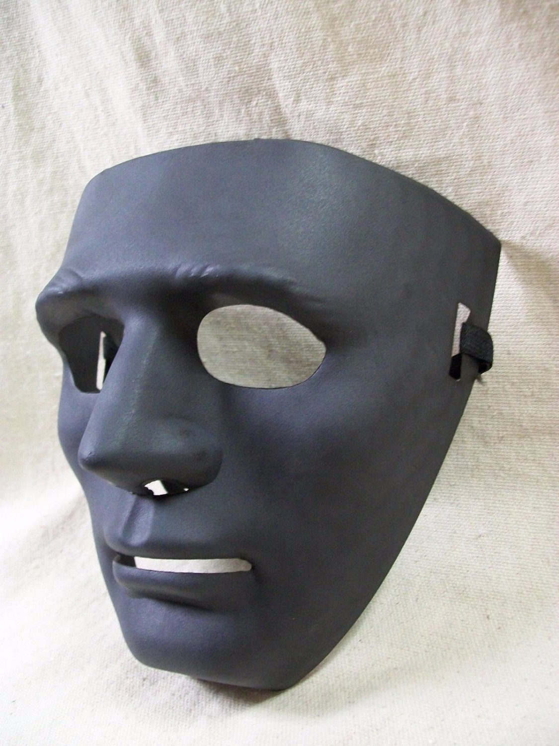 Creepy Matte Black Blank Face Costume Mask Purge Faceless Stalker ...