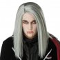 Creepy Vampire Wig Mixed Gray Frizzy Parted Uneven Zombie Hag Witch Crypt Keeper