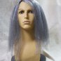 Creepy Vampire Wig Mixed Gray Frizzy Parted Uneven Zombie Hag Witch Crypt Keeper