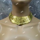 Chunky Gold Egyptian Costume Collar Necklace Queen Cleopatra Greek Roman Goddess