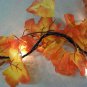 Fall Leaves Light String Set Autumn Leaf Garland Harvest Decor Thanksgiving Lite Electric