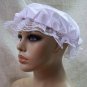 White Mob Cap Colonial Mop Bonnet Hat Maid Victorian Lady Servant Peasant Wench Betsy Ross Mrs Claus