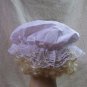 White Mob Cap Colonial Mop Bonnet Hat Maid Victorian Lady Servant Peasant Wench Betsy Ross Mrs Claus