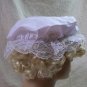 White Mob Cap Colonial Mop Bonnet Hat Maid Victorian Lady Servant Peasant Wench Betsy Ross Mrs Claus