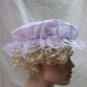 White Mob Cap Colonial Mop Bonnet Hat Maid Victorian Lady Servant Peasant Wench Betsy Ross Mrs Claus