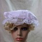 White Mob Cap Colonial Mop Bonnet Hat Maid Victorian Lady Servant Peasant Wench Betsy Ross Mrs Claus