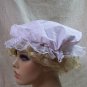 White Mob Cap Colonial Mop Bonnet Hat Maid Victorian Lady Servant Peasant Wench Betsy Ross Mrs Claus