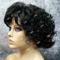 Black 80s Prom King Perm Wig 90s Wedding Singer Unisex Iola Boylan Betty Rubble