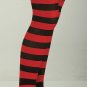 Child Black Red Striped Tights Goth Rag Doll Gothic Fairy Zombie Cheerleader Elf Large