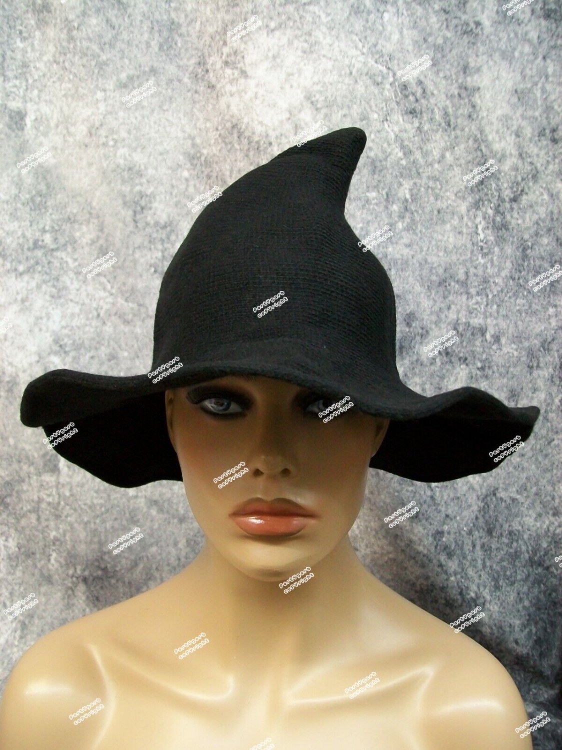 Whimsical Black Cosplay Witch Hat Unisex Medieval Peasant Renaissance ...