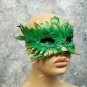 Green Gold Dragon Costume Eye Mask Scale Leaf Look Poison Ivy Masquerade Fantasy