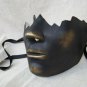Black Gold Broken Bottom Half Face Costume Mask Muzzle Restraint Part Robot Chin