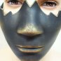Black Gold Broken Bottom Half Face Costume Mask Muzzle Restraint Part Robot Chin