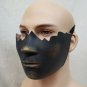 Black Gold Broken Bottom Half Face Costume Mask Muzzle Restraint Part Robot Chin
