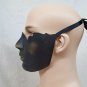 Black Gold Broken Bottom Half Face Costume Mask Muzzle Restraint Part Robot Chin