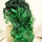 Child Green & Black Witch Wig Dark Roots Wicked Sorceress Comic Anime She Hulk