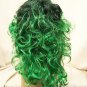 Child Green & Black Witch Wig Dark Roots Wicked Sorceress Comic Anime She Hulk