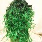 Child Green & Black Witch Wig Dark Roots Wicked Sorceress Comic Anime She Hulk