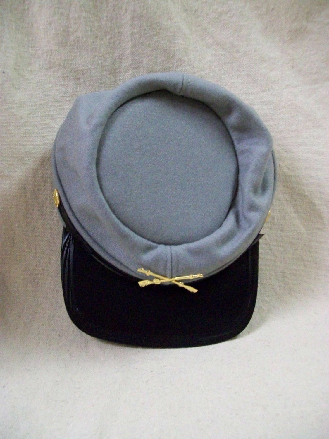 Civil War Confederate Rebel Soldier Wool Costume Hat South Calvary Gray