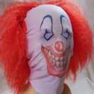 Scary Clown Face Mask Wig Evil Creepy Killer Circus Big Top Horror Pennywise It
