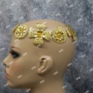 Fancy Gold Medieval Headband Necklace Circlet Crown Renaissance Royal King Queen