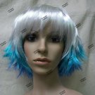 Tri Color White Aqua Blue Fantasia Wig Feathered Layer Pixie Water Sparkle Fairy Tri Color White Aqua Blue Fantasia Wig Feathered Layer Pixie Water Sparkle Fairy