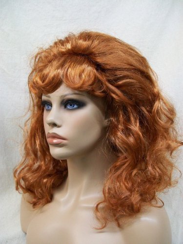 Natural Red Ginger Snaps Wig 60s 70s Housewife Groovy Teased Hair Peg Bundy Drag