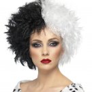 Black & White Evil Madame Wig Wicked Cruella De Vil Dalmatian Villain Skunk Lady